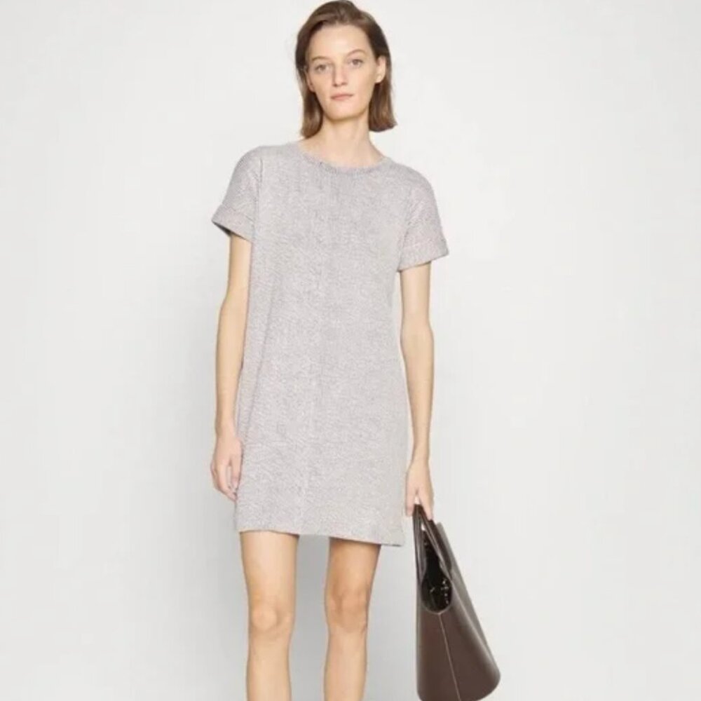 Club Monaco Navy & White Seersucker Short Sleeve Dress